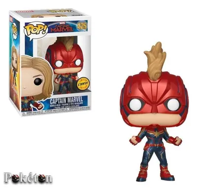 Zdjęcie produktu dla FUNKO POP! Marvel Captain Marvel Helmet w/chase, Figurka kolekcjonerska, Komiksy, 90 g