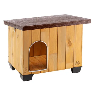 Produktbild von Ferplast BAITA Hundehütte Holz OutdoorPremium Aufklappbares Dach M