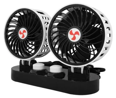 Zdjęcie produktu dla Wentylator Samochodowy Podwójny 2X5” 12V Z Regulacją