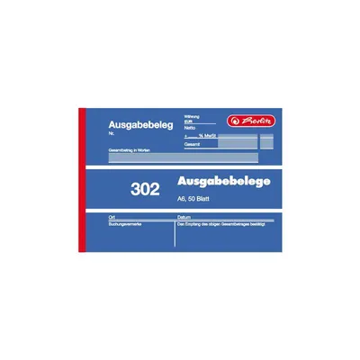 Produktbild von Herlitz Formularbuch "Ausgabebeleg 302" DIN A6 50 Blatt