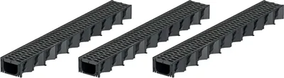 Produktbild von 3x1m ACO Hexaline 2.0 Entwässerungsrinne mit Microgrip Stegrost Rinne Bodenrinne Terrassenrinne
