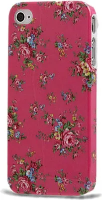 Produktbild von Schutzhülle Hard Case Hülle für Handy iPhone 4 / 4s Rosen / Pink
