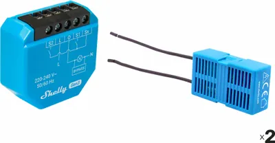 Obrázok produktu pre Prepínač SHELLY na zapustenie 2L Gen3, 2-kanálový, WLAN, Bluetooth, 2 kusy