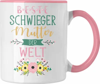 Produktbild von Trendation - Beste Schwiegermutter Der Welt Tasse Geschenk zum Geburtstag von Schwiegersohn Schwiegerteochter für Schwiegermama Muttertag (Rosa)