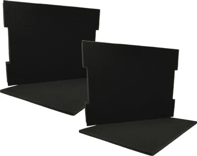 Produktbild von vhbw 2x Schaumstoffeinlage kompatibel mit Bosch L-Boxx 102 Werkzeugkoffer - vorperforierter Schaumstoff Schwarz