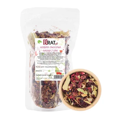 Obrázek produktu pro Ovocný čaj - malina s limetkou 100g Brat.pl