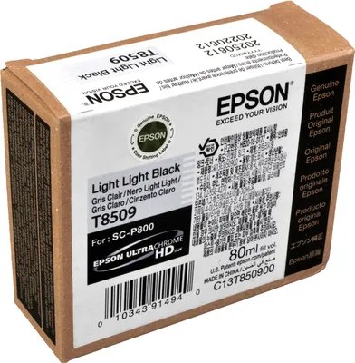 Produktbild von Epson T8509 Light Light Black, Schwarz, Tinte auf Pigmentbasis, 80 ml, 1 Stück(e), Einzelpackung
