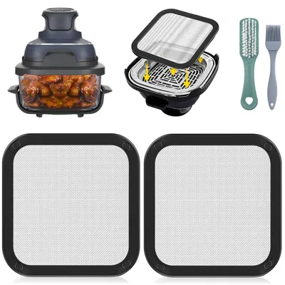 Image de Protection anti-éclaboussures pour friteuse à air chaud - Acier inoxydable - Accessoire de cuisine