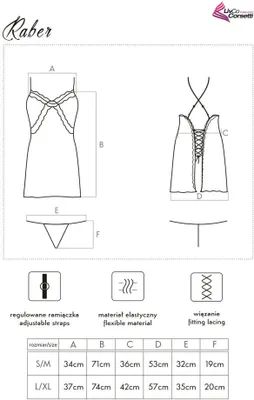 Zdjęcie produktu dla LC Raber koszulka i stringi złote L/XL