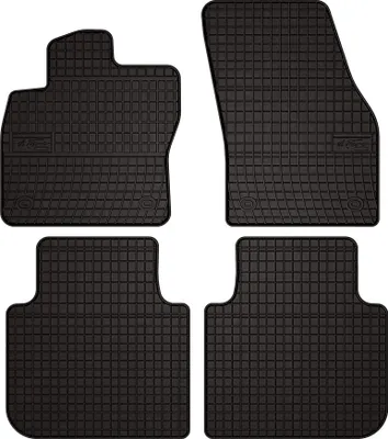 Image de Tapis de sol voiture en caoutchouc pour Skoda Kodiaq (2016-, crossover) Noir, lot de 4 pièces, fixations