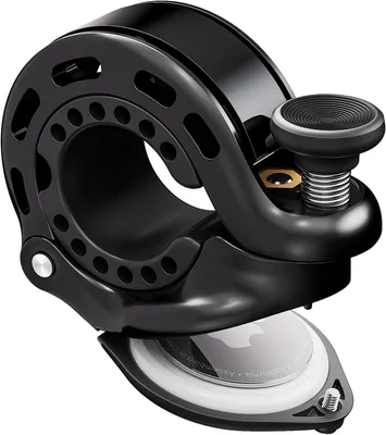 Produktbild von Fahrradhalterung mit verstecktem AirTag-Halter - 110 dB - Edelstahl und Aluminium - Lenkerdurchmesser 22,2 bis 31,8 mm