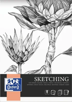 Image de Bloc de croquis A4, 50 feuilles, 120 g, dos cousu, blanc