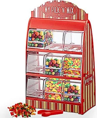 Produktbild von Cepewa Retro Süßigkeitenautomat mit Zange Weingummi Spender 50er Jahre Fruchtgummi Jellybeans Theke