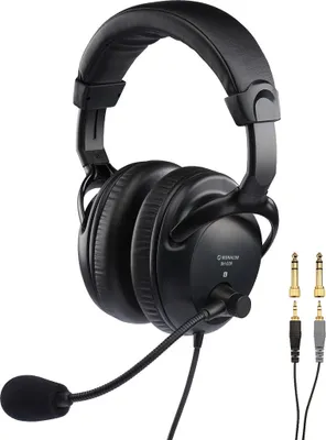 Produktbild von MONACOR BH-009 Professioneller Stereo-Kopfhörer mit Bügelmikrofon