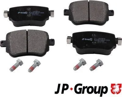 Produktbild von JP GROUP 1163708710 Bremsbeläge Satz Hinten für SKODA Octavia III Combi (5E5) für VW SHARAN (7N1, 7N2) für SEAT Leon ST (5F8) für AUDI A1 Sportback