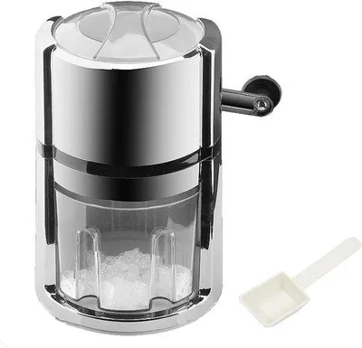Zdjęcie produktu dla Ręczna kruszarka do lodów – przenośna, z łopatką do lodów, pojemność 1,1 l, do smoothie i koktajli