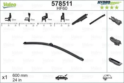Produktbild von VALEO HYDROCONNECT Scheibenwischer Wischblatt für VW GOLF VI (5K1) Rahmenlos 600mm