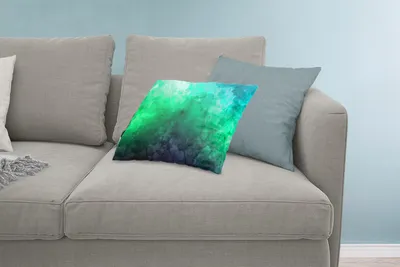 Produktbild von MuchoWow® Zierkissen Sofakissen Wohnzimmer Dekokissen 60x40 cm Aquarell - Blau - Grün - Kopfkissen - Polster mit Foto