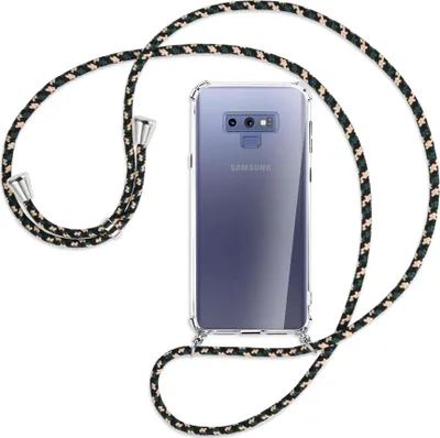 Produktbild von Handykette Backcover-Schutzhülle mit Band (Metall silberfarben) für Samsung Galaxy Note 9 - camouflage