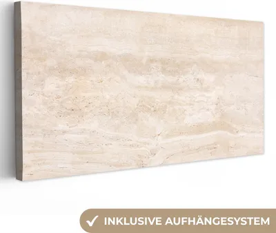 Produktbild von MuchoWow® - Leinwandbilder - Marmor - Steine - Sand - Textur, Wandbild, Wanddeko Bilder Wohnzimmer, 40x20 cm