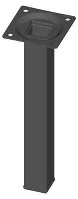Immagine prodotto di ELEMENT SYSTEM gamba per mobili nero RAL 9005 25 x 25 mm H.200 mm piastra - 11101-00015