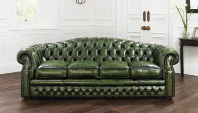 Produktbild von Antik Chesterfield Leder Sofa Couch Polster 100% Echtes Leder 5 Sitzer jvmoebel