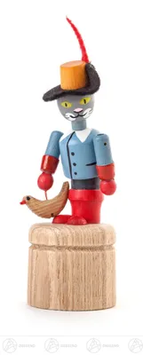 Produktbild von Wackelfigur Wackelfigur gestiefelter Kater, sortiert  Höhe ca 9 cm NEU
