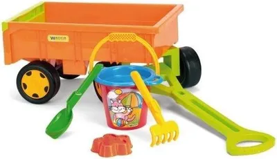 Produktbild von Anhängerwagen mit Sandspielzeugset für Kinder