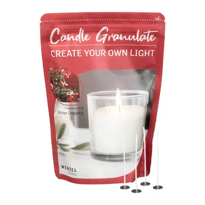 Produktbild von Wenzel Kerzen-Sandgranulat Vanille, Set 4 Dochte, 400g Winter Dreams