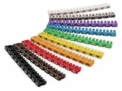 Produktbild von GOOBAY Kabelmarker-Clips "Ziffern 0-9", für Kabeldurchmesser bis 2,5 mm, 100 St.