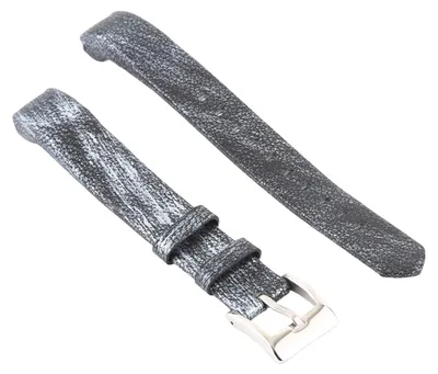 Produktbild von By Qubix Lederarmband passend für Fitbit Alta - Grau