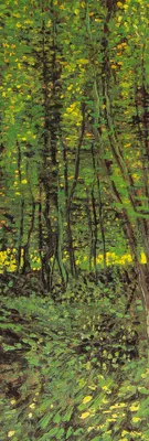 Produktbild von Vincent Van Gogh Kunstdruck Bild - Bäume Und Unterholz, 1887 (158 x 53 cm)