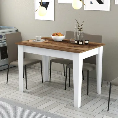 Produktbild von Skye Decor, Kiev 511 - Walnut, White, Tische, Küchentische, Nussbaum, 110 x 75 x 72 cm