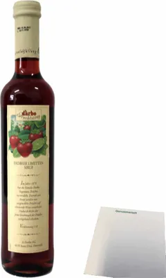 Produktbild von Darbo Fruchtsirup Erdebeer und Limette (0,5l Flasche) + usy Block