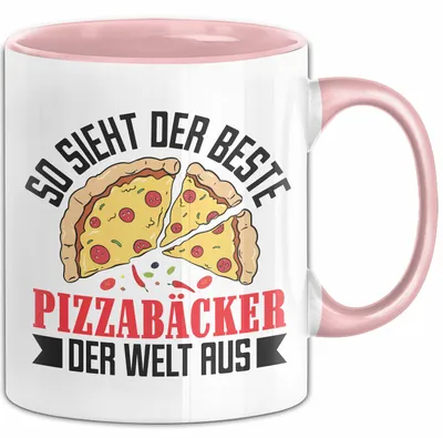 Produktbild von Pizzabäcker Tasse Geschenk Beste Pizza Der Welt (Rosa)