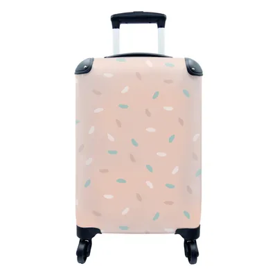 Produktbild von MuchoWow® Koffer Handgepäck Trolley Rollkoffer Kleine Reisekoffer mit 4 Rollen - Sommer - Blau - Weiß - Cabin Size < 55x40x23 cm & 55x40x20 cm - Fotokoffer - Kabinenkoffer - Boardgepäck - Reise-Box - Reisekoffer - Reisegepäck - Koffer mit Bild - Trolley für Kinder
