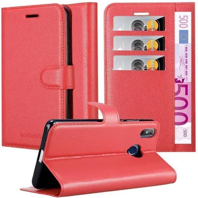 Obrázek produktu pro Cadorabo Case for Cubot J3 PRO Protective Case in Red Pouzdro na mobilní telefon s magnetickým zavíráním
