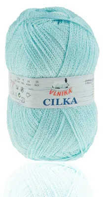 100g Strickgarn CILKA by VLNIKA Klassikgarn Strickwolle mit Schimmereffekt, türkis