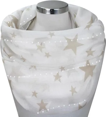 Produktbild von Sterne Pailletten Loopschal Braun/Weiss
