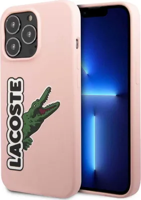 Obrázek produktu pro Ochranné pouzdro pro iPhone 13 Pro, Lacoste Hardcase Silicone Head Crocodile, růžové