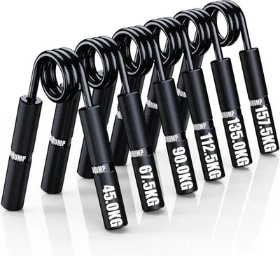 Produktbild von Famanu Grip Strength Trainer - 4 von 6 Stück, 22,5-157,5 kg, Metallgriff, Unterarmverstärker, rutschfest