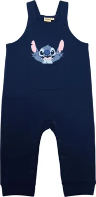Produktbild von Disney Lilo & Stitch Baby Latzhose für Jungen - Stitch Hose mit Hosenträger Overall Blau 74-80