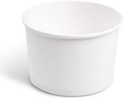 Produktbild von 50 Dessertbecher Eisbecher Papierbecher 475 ml – Weiß PE-beschichtet Ø 110 mm