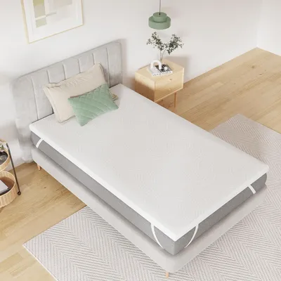Produktbild von Matratzentopper 90 x 200 cm, 7,5 cm hoch, Bambusschaum, Matratzenschoner für Boxspringbett, waschbar