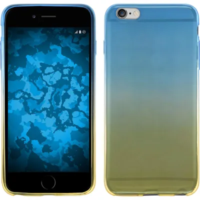 Produktbild von PhoneNatic Case kompatibel mit Apple iPhone 6 Plus / 6s Plus - Design:02 Silikon Hülle Ombrè + 2 Schutzfolien