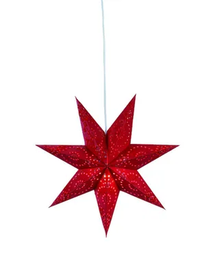 Produktbild von Markslöjd Hänge-Stern Aratorp Ø45cm rot, Leichte Dekorationsfigur, Rot, Papier, IP20, II, 1 Glühbirne(n)