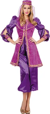 A woman wearing a costume.