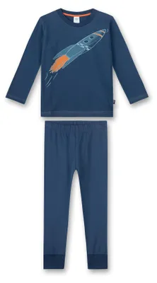 Produktbild von Sanetta Jungen-Schlafanzug lang blau Rakete 92