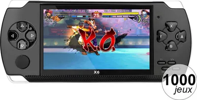 Produktbild von TechKidz, Tragbare 4.3 Zoll Emulatorkonsole mit Audio-/Video-Player, Schwarz