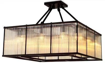 Produktbild von Casa Padrino Luxus Wohnzimmer Deckenleuchte Bronze 80 cm